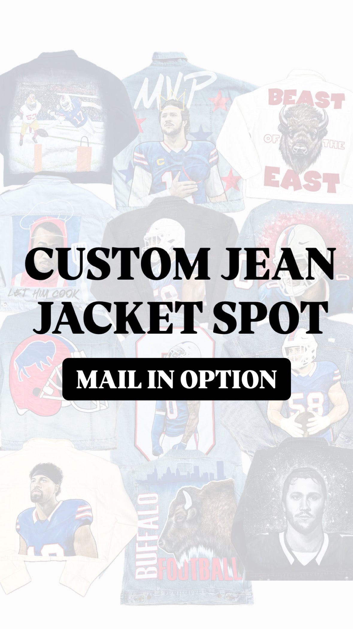*CUSTOM JEAN JACKET (MAIL IN OPTION)