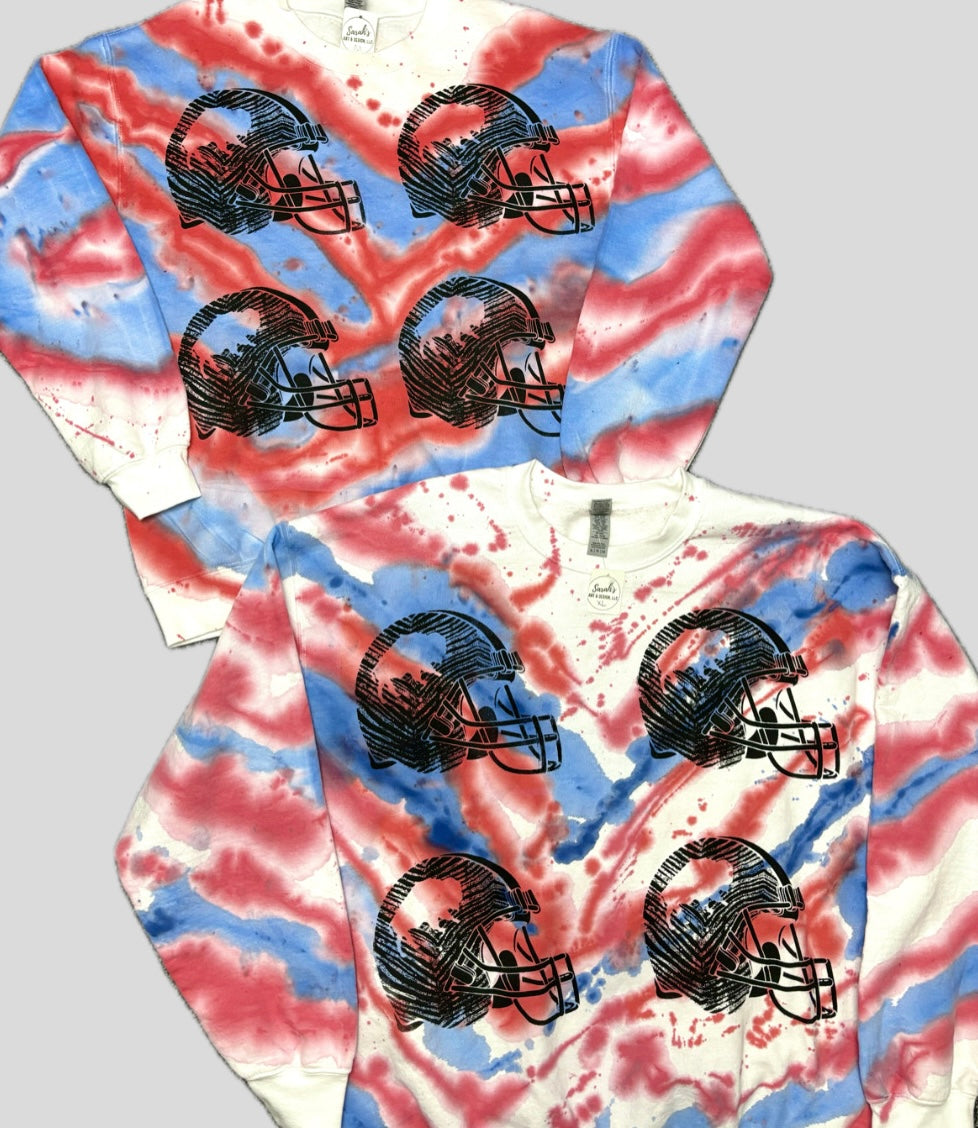 *Splattered Screen-Printed Helmet Crewneck