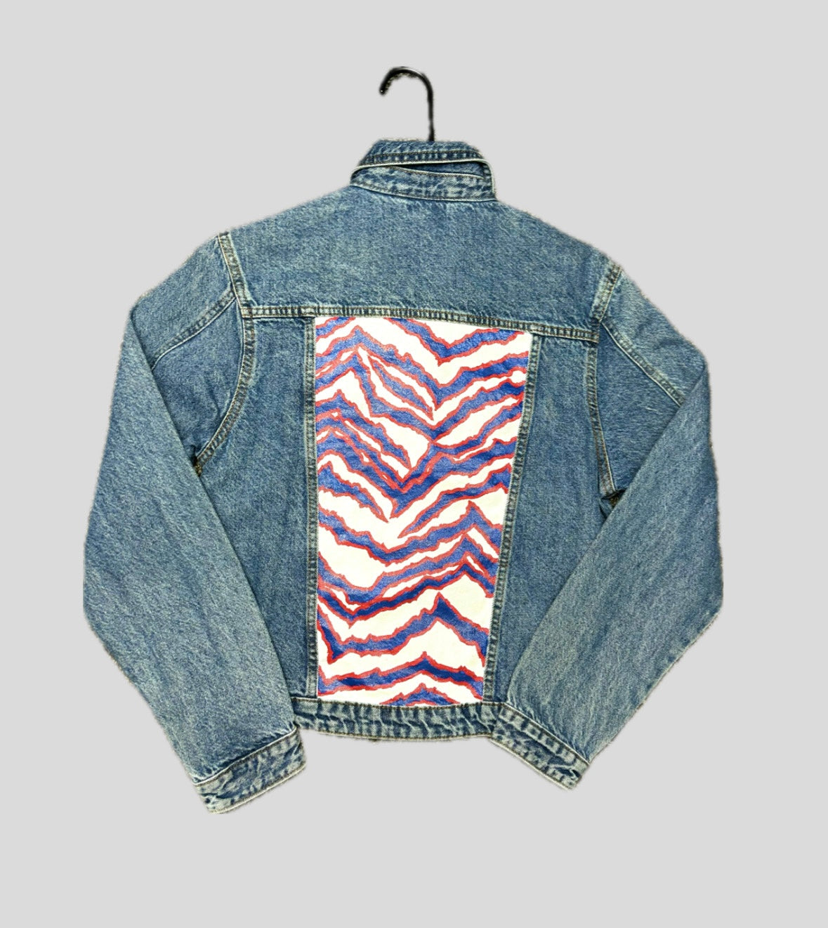 Buffalo Hand-Painted Denim Jacket, Womens Small