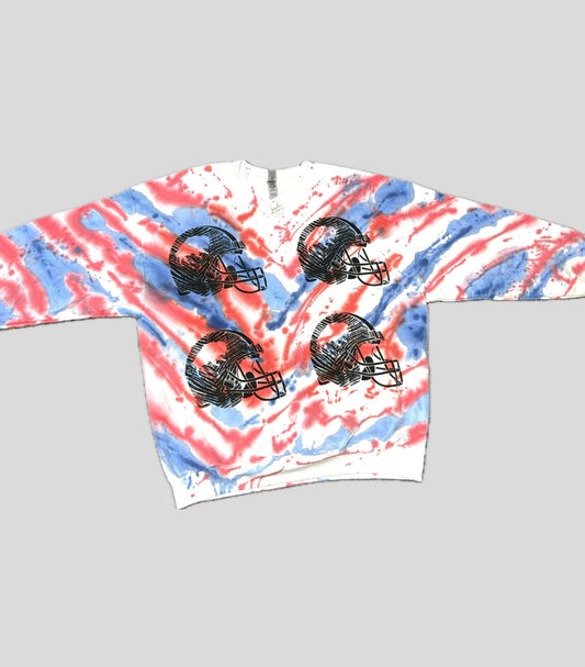 *Splattered Screen-Printed Helmet Crewneck