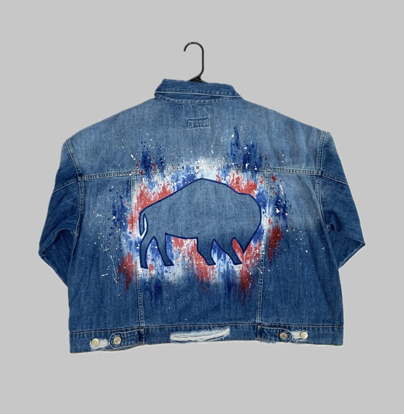 Splattered Cut-out Buffalo Jacket Women’s XXXL