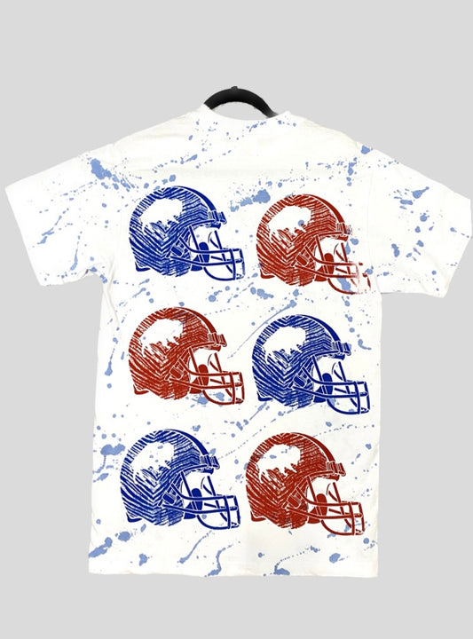 Blue Splattered Helmet Tee