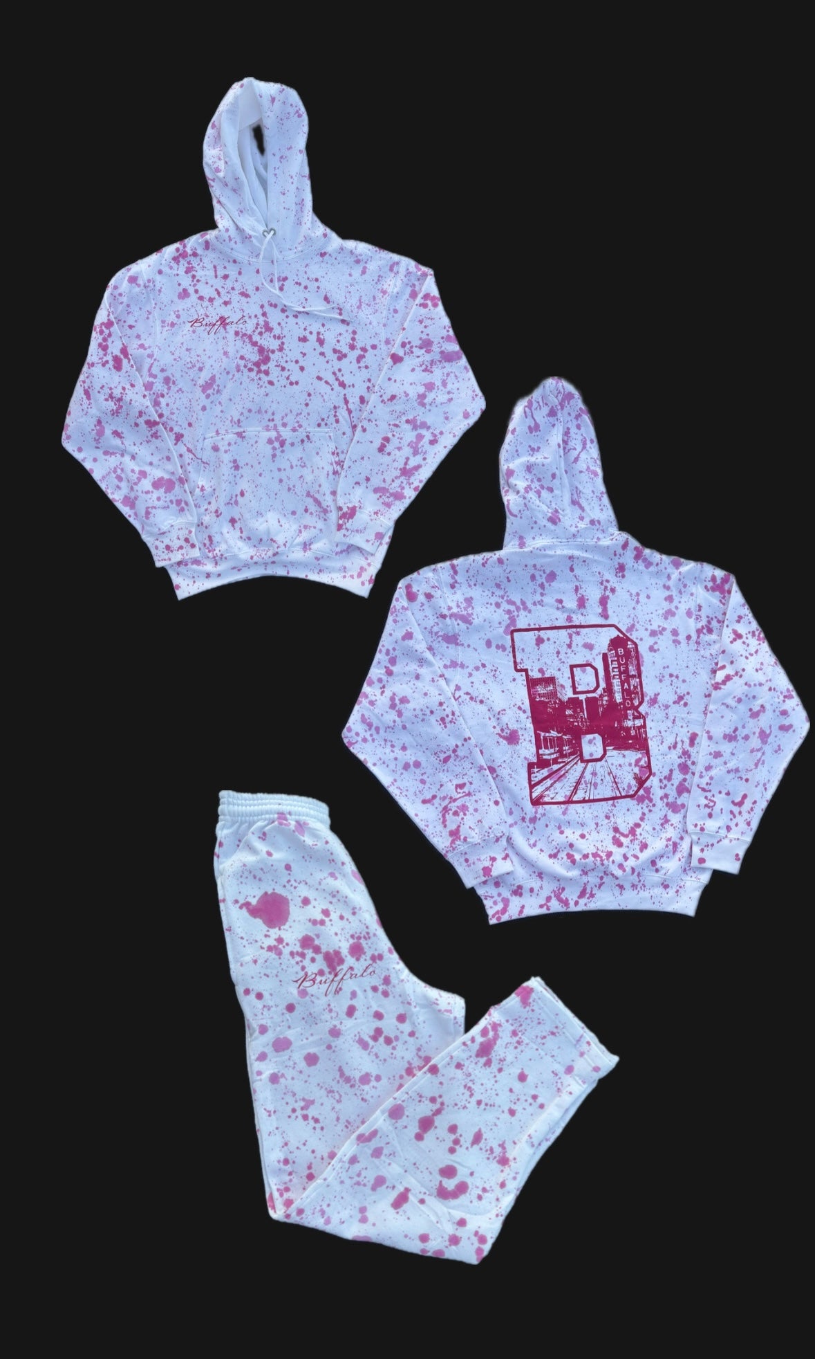 Pink Splatter Sweatset