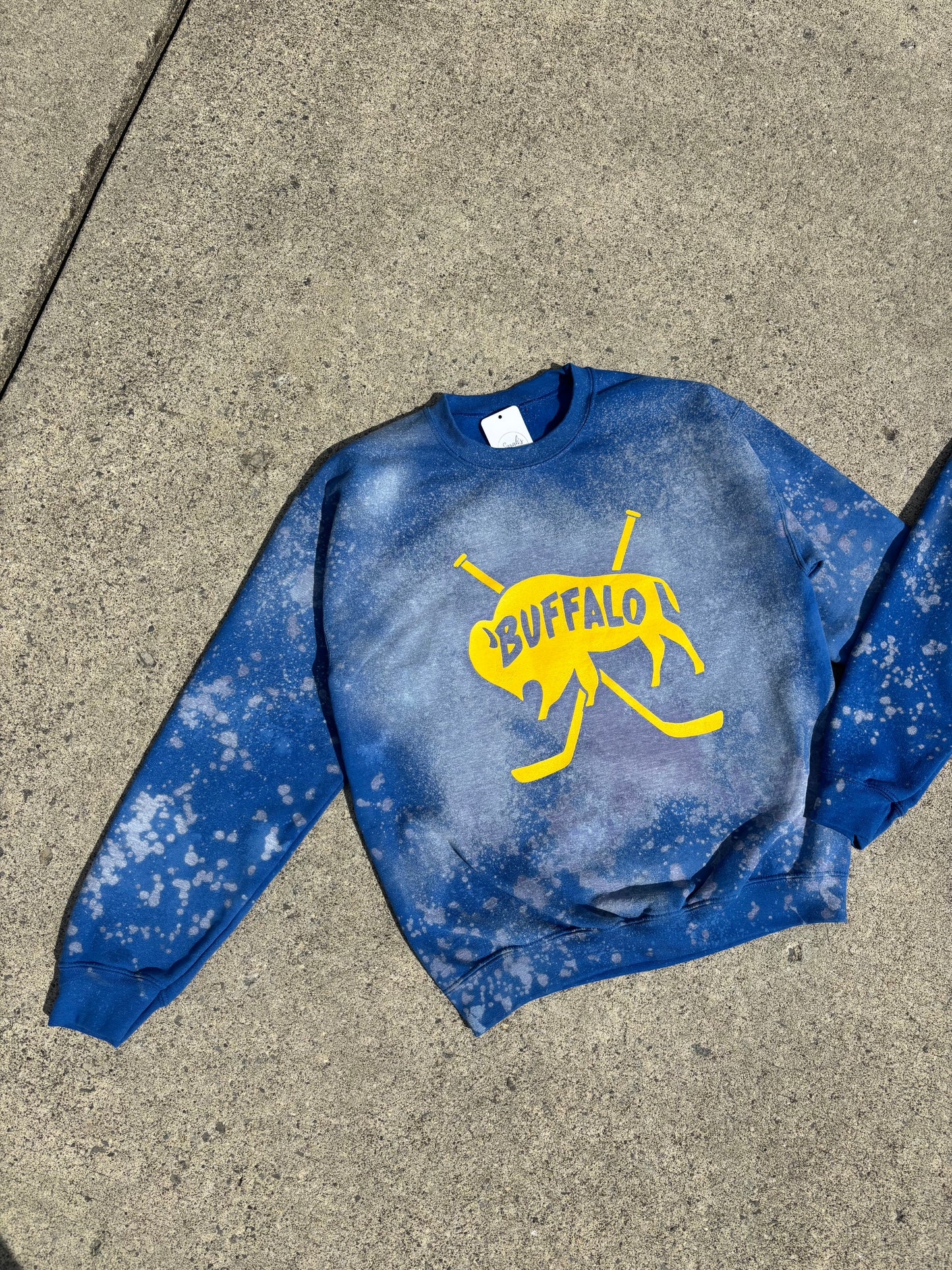Buffalo Hockey Splattered Crewnecks