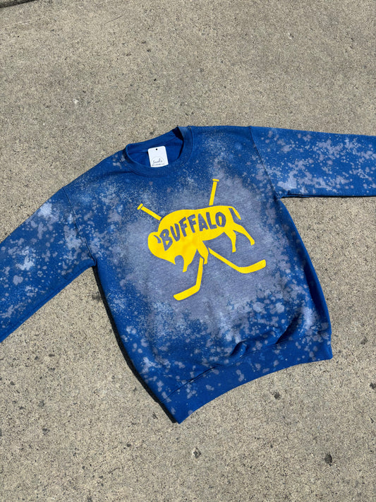 Buffalo Hockey Splattered Crewnecks