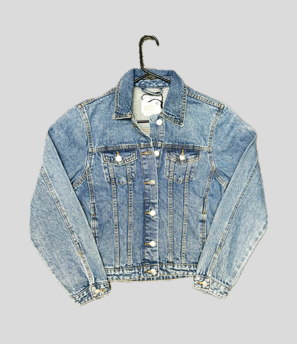 Buffalo Hand-Painted Denim Jacket, Womens Small