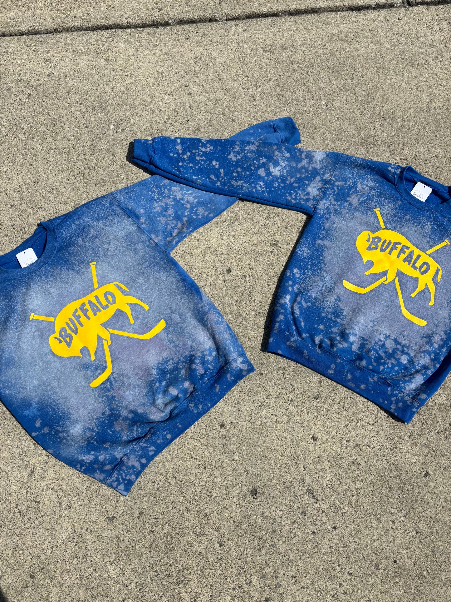 Buffalo Hockey Splattered Crewnecks