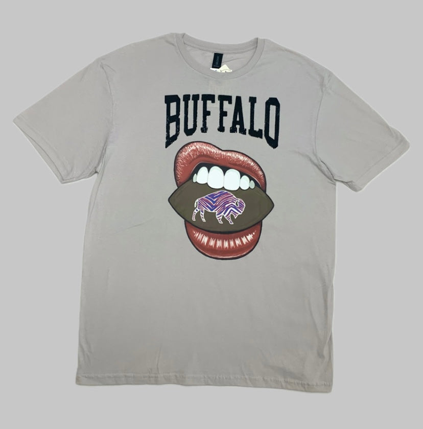 Buffalo Biting Lips Unisex Tee