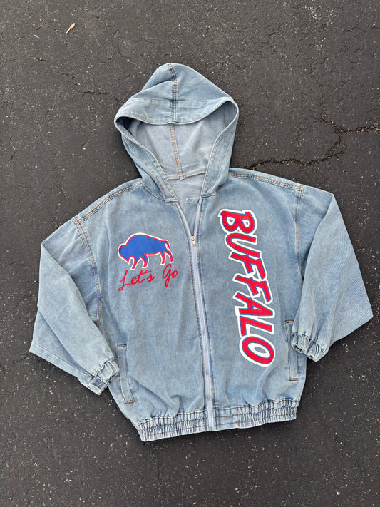 Hooded Let’s Go Buffalo Jacket, women’s Large