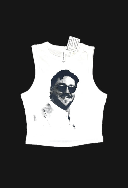 17 White Cropped Tank