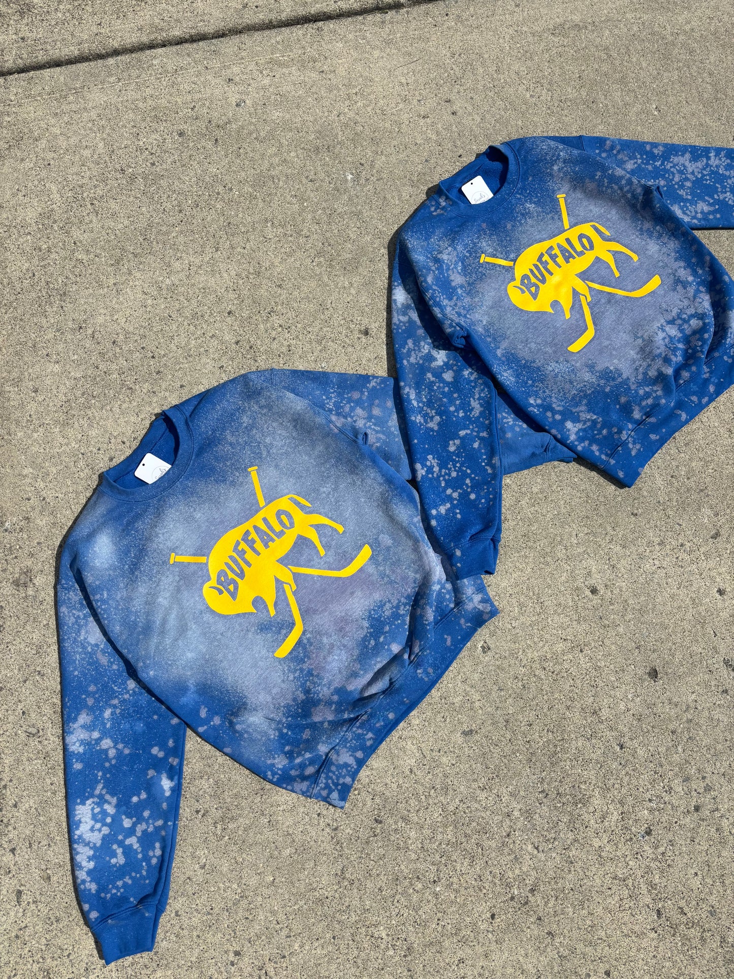 Buffalo Hockey Splattered Crewnecks